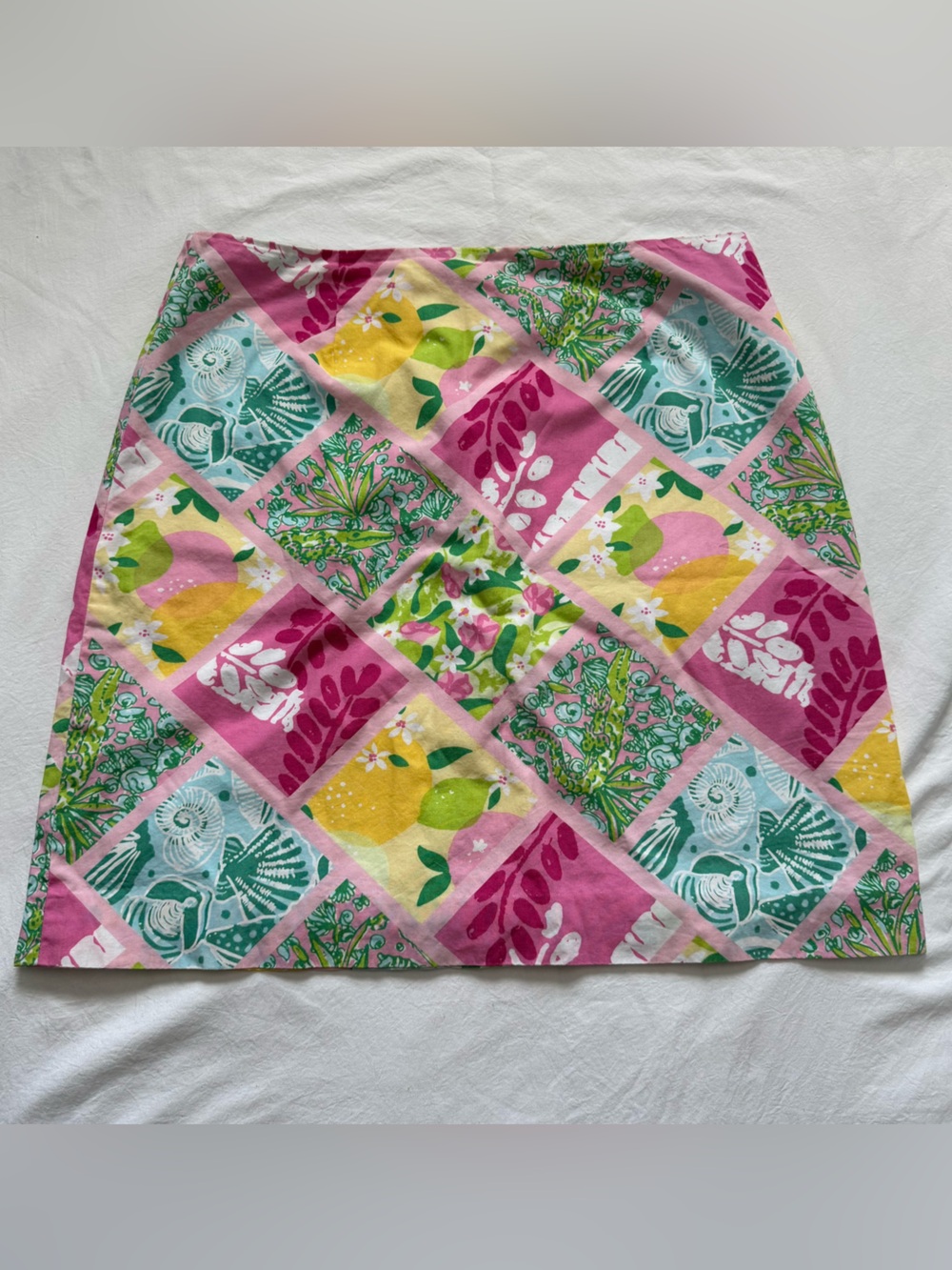 NWOT Lilly Pulitzer Bright Floral Patchwork Skirt - Size 4